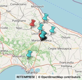 Mappa Via Cappelletti, 74015 Martina Franca TA, Italia (5.4875)