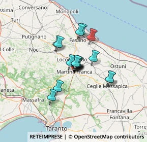 Mappa Via Arco Raguso, 74015 Martina Franca TA, Italia (8.73294)