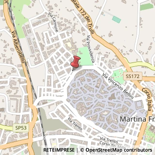 Mappa Via Gaetano Donizetti, 55, 74015 Martina Franca, Taranto (Puglia)