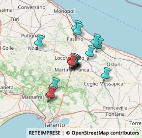 Mappa Via Ghibellini, 74015 Martina Franca TA, Italia (9.36059)