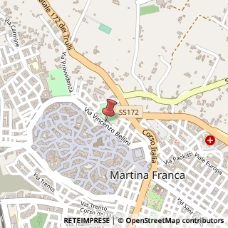 Mappa Via Vincenzo Bellini, 74015 Martina Franca TA, Italia, 74015 Martina Franca, Taranto (Puglia)