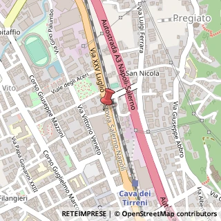Mappa Via XXV Luglio, 58, 84013 Cava de' Tirreni, Salerno (Campania)
