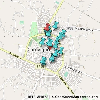 Mappa Via E. Toti, 72012 Carovigno BR, Italia (0.281)