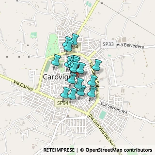 Mappa Via E. Toti, 72012 Carovigno BR, Italia (0.2545)