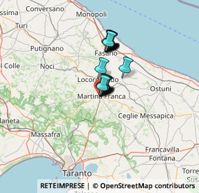 Mappa Via Michelangelo Semeraro, 74015 Martina Franca TA, Italia (8.4095)