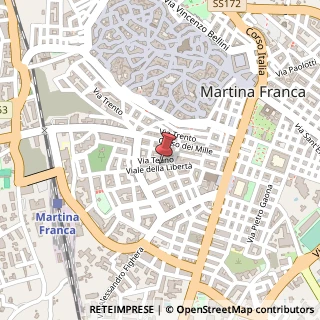 Mappa Via della Libertà, 100, 74015 Martina Franca, Taranto (Puglia)