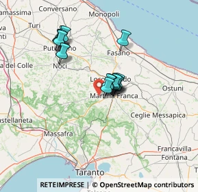Mappa Via Mottola Zona E, 74015 Martina Franca TA, Italia (10.96294)