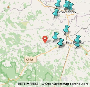 Mappa Via Mottola Zona E, 74015 Martina Franca TA, Italia (5.07273)