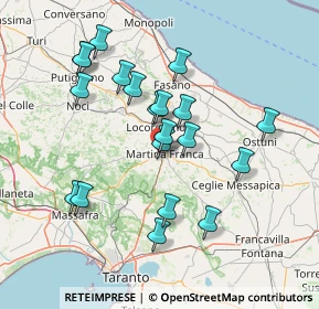 Mappa Via S. Maria Mazzarello, 74015 Martina Franca TA, Italia (14.97)