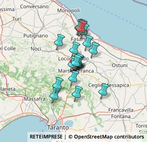 Mappa Via S. Maria Mazzarello, 74015 Martina Franca TA, Italia (9.701)