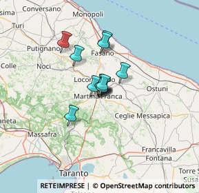 Mappa Via Generale Michele Semeraro, 74015 Martina Franca TA, Italia (7.46667)