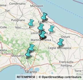 Mappa Via Generale Michele Semeraro, 74015 Martina Franca TA, Italia (9.47)