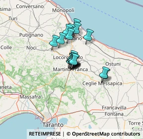 Mappa Via Generale Michele Semeraro, 74015 Martina Franca TA, Italia (7.3555)