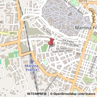 Mappa Via Teano, 85/87, 74015 Martina Franca, Taranto (Puglia)