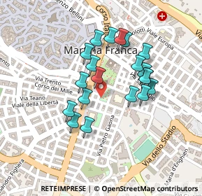 Mappa Via Fischietti Francesco, 74015 Martina Franca TA, Italia (0.203)