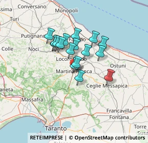 Mappa Via Fischietti Francesco, 74015 Martina Franca TA, Italia (10.33235)