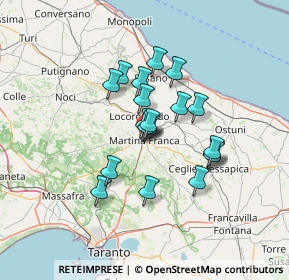 Mappa Via Serramancone, 74015 Martina Franca TA, Italia (10.87368)