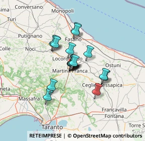 Mappa Via Ostuni, 74015 Martina Franca TA, Italia (9.42222)