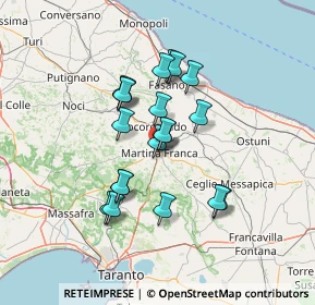 Mappa Via Camillo Benso Cavour, 74015 Martina Franca TA, Italia (11.8605)