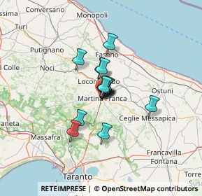 Mappa Via Presacaro, 74015 Martina Franca TA, Italia (7.57143)