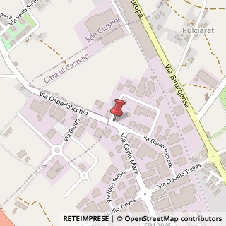 Mappa Via Giulio Pastore, 23, 06012 Città di Castello, Perugia (Umbria)