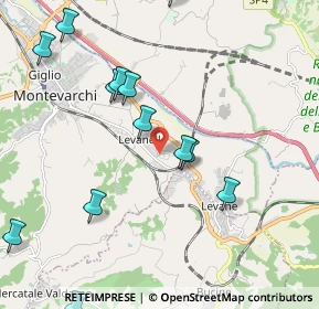 Mappa Via Levanella-la Lama, 52025 Montevarchi AR, Italia (2.47077)