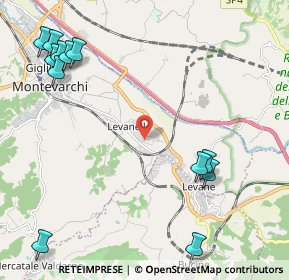 Mappa Via Levanella-la Lama, 52025 Montevarchi AR, Italia (3.01583)