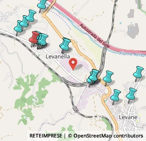 Mappa Via Levanella-la Lama, 52025 Montevarchi AR, Italia (1.189)