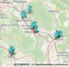 Mappa Via Levanella-la Lama, 52025 Montevarchi AR, Italia (18.53)