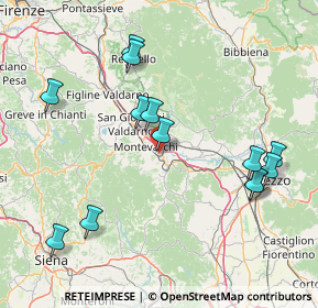 Mappa Via Levanella-la Lama, 52025 Montevarchi AR, Italia (17.70923)