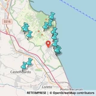 Mappa Via delle Margherite, 60026 Numana AN, Italia (3.46857)