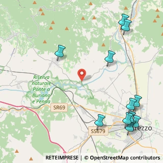 Mappa Località Ponte a Buriano, 52100 Arezzo AR, Italia (6.21182)