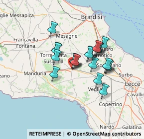 Mappa Via Cialdini, 72026 San Pancrazio Salentino BR, Italia (10.8895)
