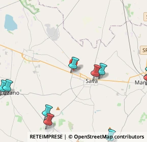 Mappa Contrada Pacaniello, 74028 Sava TA, Italia (6.54545)