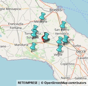 Mappa SS7ter, 72026 San Pancrazio Salentino BR, Italia (9.97846)