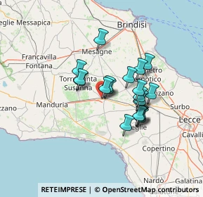 Mappa Via Palmiro Togliatti, 72026 San Pancrazio Salentino BR, Italia (11.09)