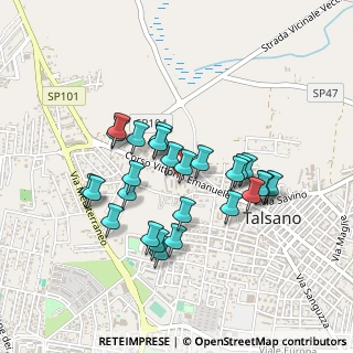 Mappa Talsano, 74122 Taranto TA, Italia (0.41889)