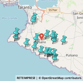 Mappa Via Brunelleschi Talsano, 74122 Taranto TA, Italia (3.494)