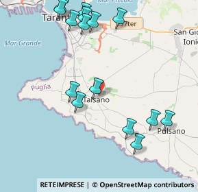 Mappa Via Brunelleschi Talsano, 74122 Taranto TA, Italia (5.134)