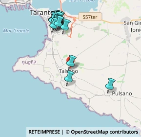 Mappa Via Brunelleschi Talsano, 74122 Taranto TA, Italia (4.737)
