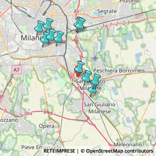 Mappa Piazza Boldrini, 20097 San Donato Milanese MI, Italia (3.86182)