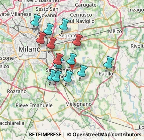 Mappa Via Don Pino Puglisi, 20068 Peschiera Borromeo MI, Italia (5.72929)