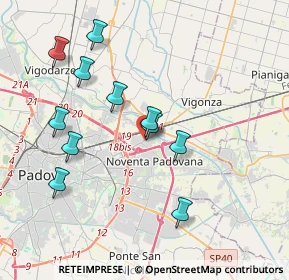 Mappa Via Podestarile, 35030 Padova PD, Italia (3.72545)