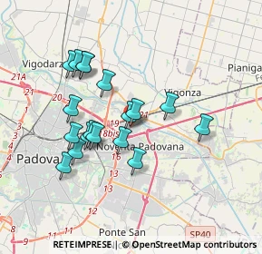 Mappa Via Podestarile, 35030 Padova PD, Italia (3.17833)