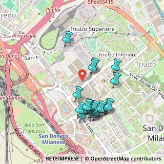 Mappa Via Fabiani, 20097 San Donato Milanese MI, Italia (0.4445)