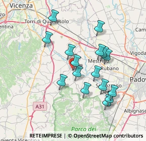 Mappa Via Capitello, 35030 Cervarese Santa Croce PD, Italia (6.67438)