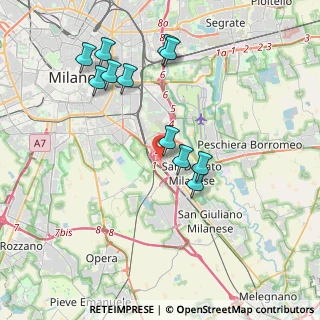 Mappa Raccordo Autostrada del Sole, 20097 San Donato Milanese MI, Italia (3.83364)