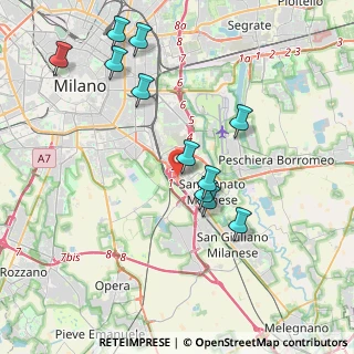 Mappa Raccordo Autostrada del Sole, 20097 San Donato Milanese MI, Italia (3.99455)