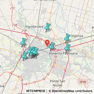 Mappa Via Cavalieri di Vittorio Veneto, 35129 Padova PD, Italia (3.38091)