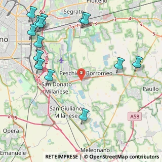 Mappa Via Carlo Alberto dalla Chiesa, 20068 Peschiera Borromeo MI, Italia (5.75714)